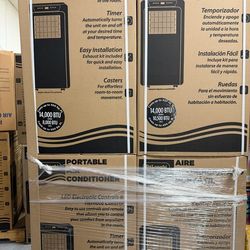 14000btu Portable Ac By Delonghi With UV-C Technology Kills Viruses And Germs.  Complete Set New In Box With Warranty.