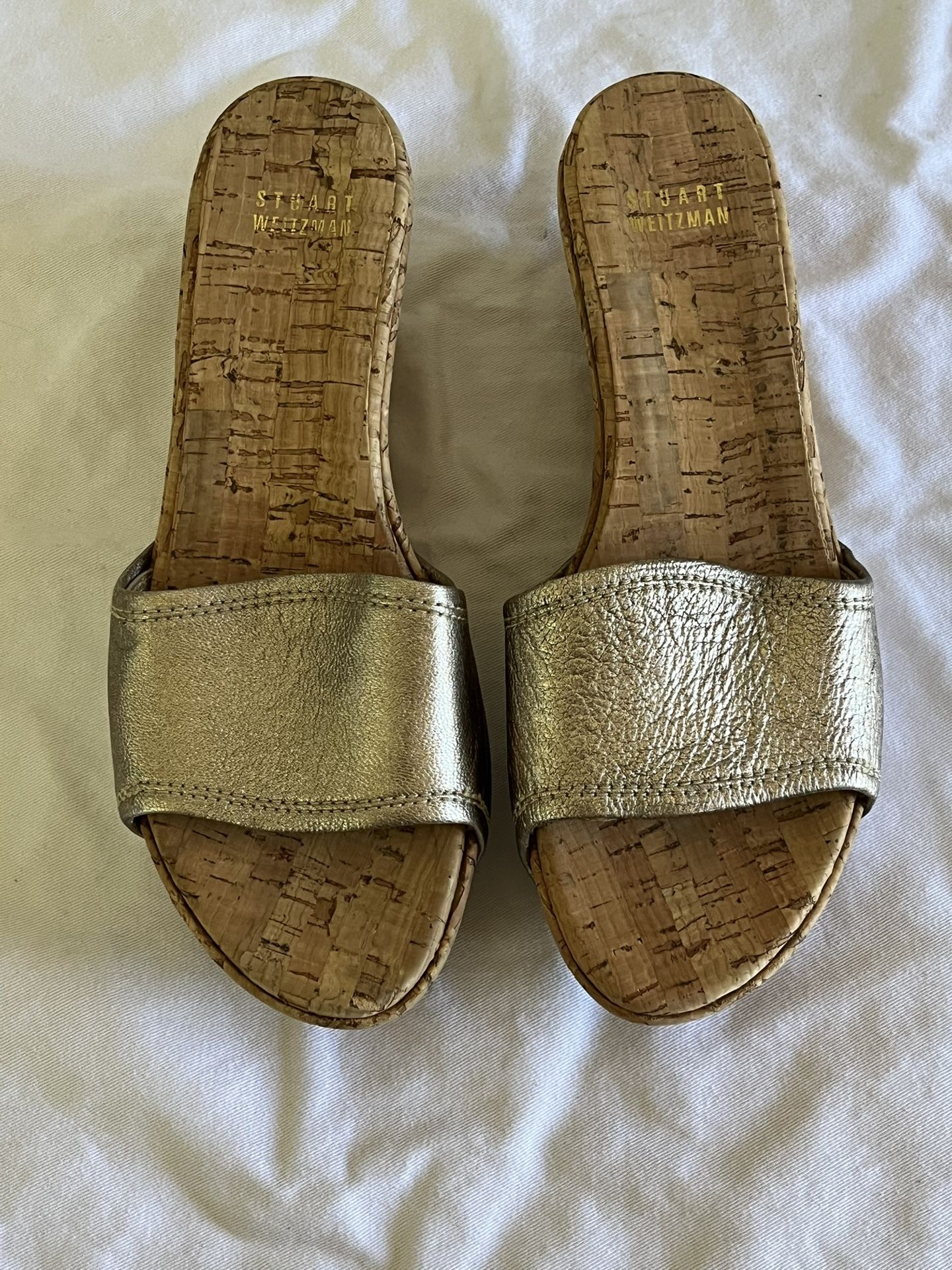 Stuart Weitzman “KIMONO” Wedge Slide Sandal NWOB SZ 6.5