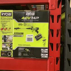 RYOBI 40-Volt HP Brushless EZClean 600 PSI 0.7 GPM Cold Water Power Cleaner Tool only
