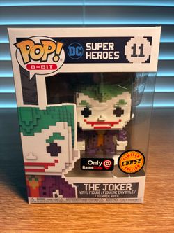 Funko Pop! 8-Bit Joker Vinyl Figure #11 DC Super Heroes Limited Edition Chase GameStop Exclusive