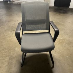 CLATINA Ergonomic Office Guest Chairs - Mesh Sled Base (Grey/Black)