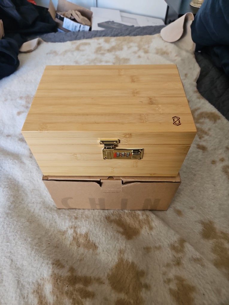 New Bamboo Stash Box With Lock