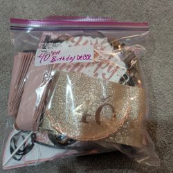 40th Rose Gold Decorations