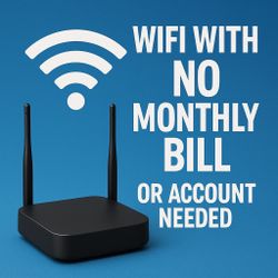 Wifi! No monthly bill and no account needed + All Access tv 