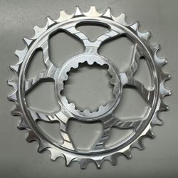 5Dev 7075 Classic Chainring - 3mm Offset - SRAM Direct Mount - 32T - Silver