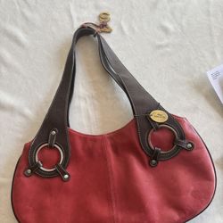 Leather Sophia Visconti Red/Brown Purse ( Like New)