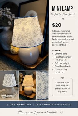 Mini Floral Lamp