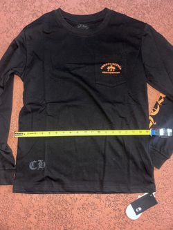 chrome heart black and orange long sleeve 