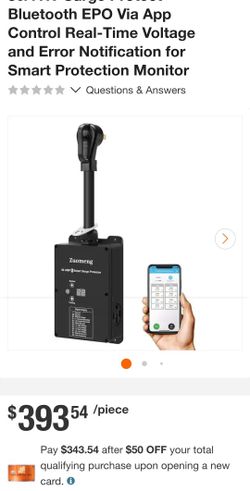 50A RV Surge Protect Bluetooth EPO Via App Control Real-Time Voltage and Error Notification for Smart Protection Monitor