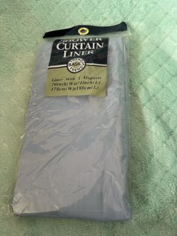 Trend Basics Shower Curtain Liner With 3 Magnets 70x71 inch