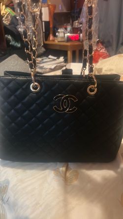 Chanel Quilted Black Leather Tote Bag