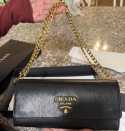 Prada Vitello Move I Leather Clutch