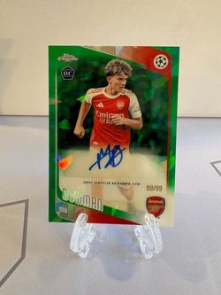 2025 Topps Chrome Sapphire - Max Dowman #CA-MD Green Auto /99 (RC) (C)