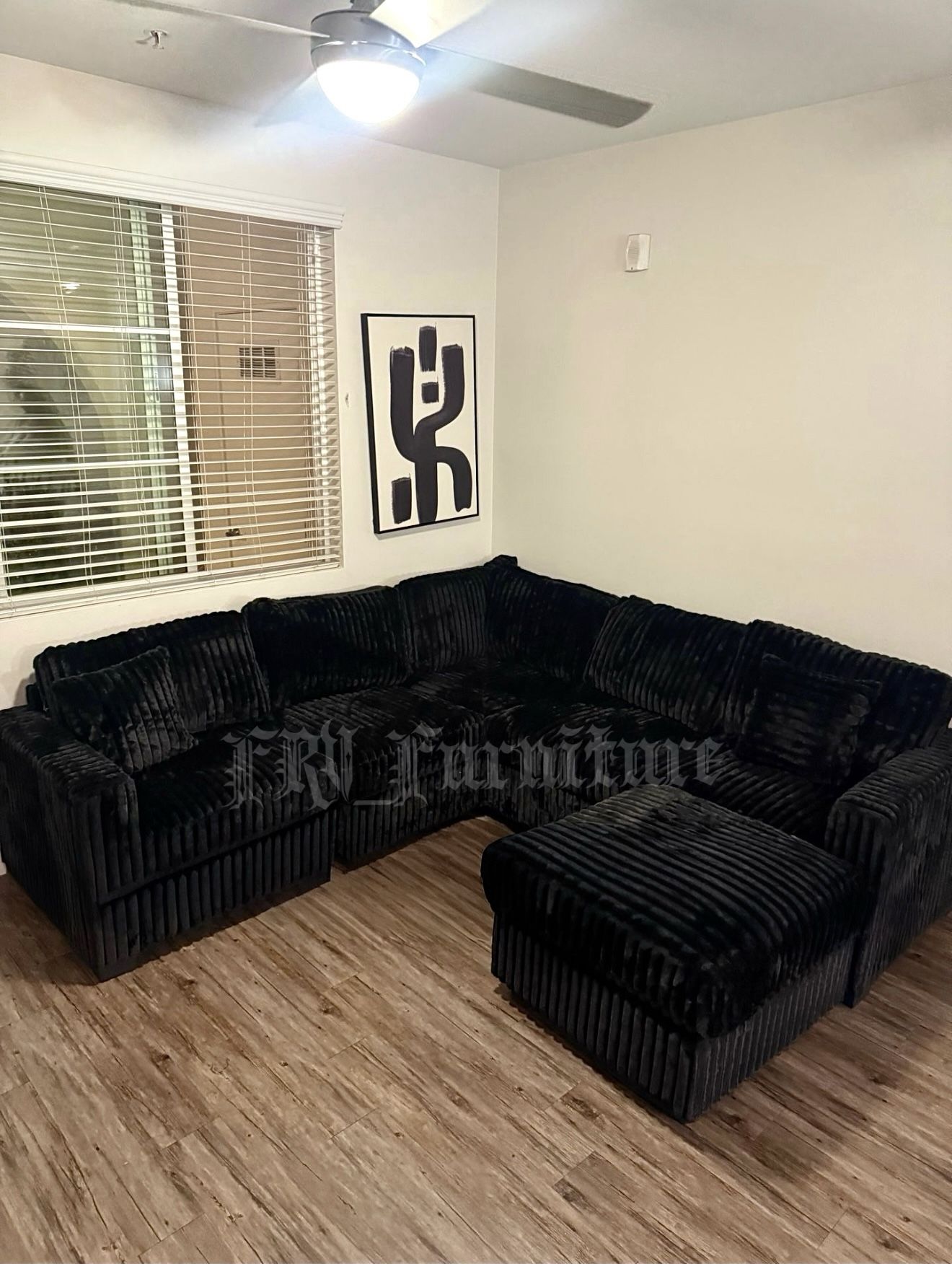 New Black Sectional