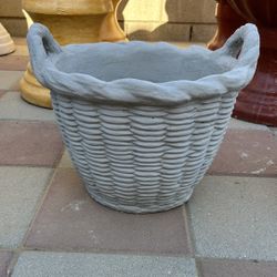 New Flower Pot Made Out Of Cement Perfect Gift 🎁 