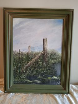 OIL PAINTING ON CANVAS SIGNED FRAMED EXCELLENT PRE-OWNED CONDITION 30" X 25"  $50.00