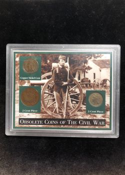 Civil War Era Coins 1865 3 Cent 1864 2 Cent 1863 1 Cent Pieces