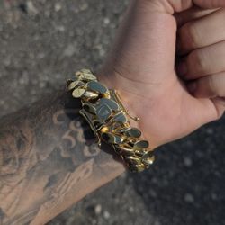 💎 20mm 8" 14K Gold Plated Cuban Link Bracelet 💎