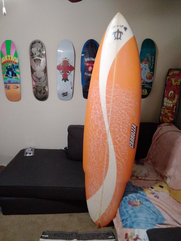 CARROZZA MID SIZE TWIN PIN *HIGH VOLUME" SURFBOARD FREE FINS for Sale
