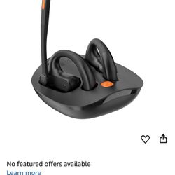 S30 Bluetooth Open-Ear Air-Conduction Headset with Microphone, True Wireless with Charging Case, Black