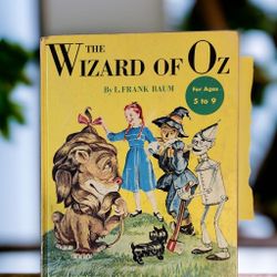 1950 The Wizard of Oz Large Hardcover Book / Vintage L. Frank Baum