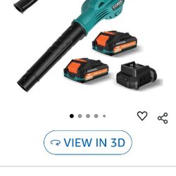 Brand New Cordless Leaf Blower With Two 20v Batteries & Charger 