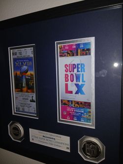 Seahawks superbowl tickets plaque