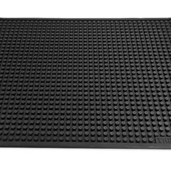 bar mat Coffee pad Plate Drying pad Protects Coffee Tablew Cup Storage Drain Size: 19.6"×19.6" Black