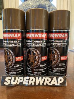 SUPERWRAP Bronze Wheel Wrap 3 Sealed Cans New