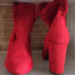 Red Ankle Boots