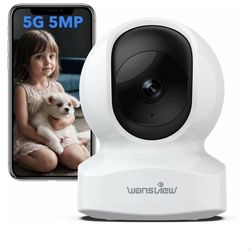 Security Camera, IP Camera, WiFi Home Indoor Camera for Baby/Pet/Nanny, 2 Way Audio Night Vision, Compatible with Alexa, with TF Card Slot and Cloud, 