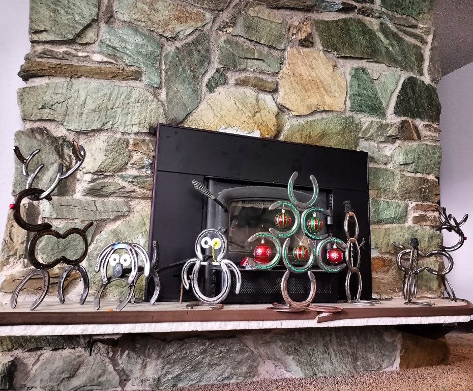 Custom Horseshoe And Scrap Metal Art Metal Sculptures
