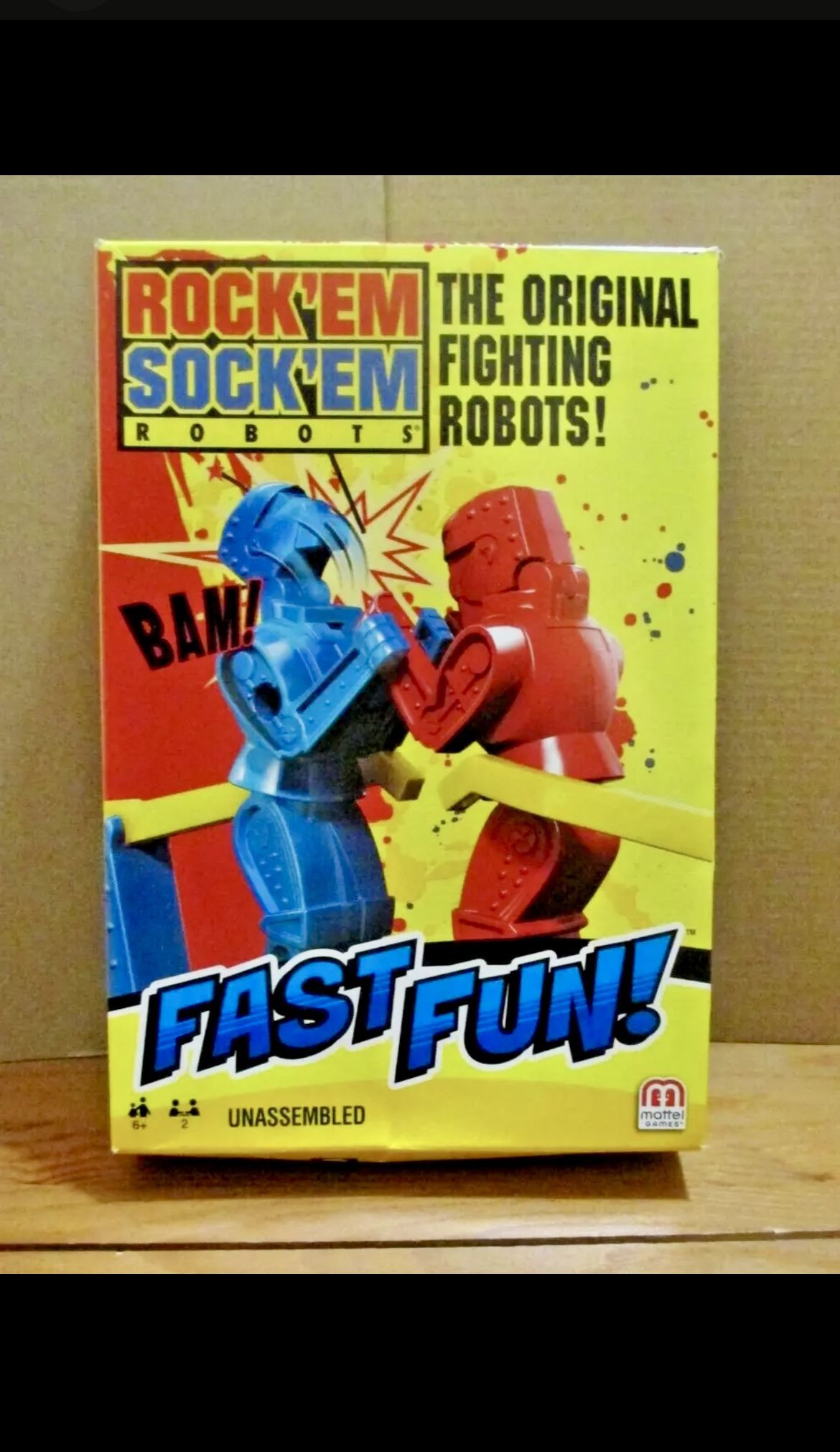 Mattel Games ROCKEM SOCKEM ROBOTS Retro Classic Toy Travel Small Size New