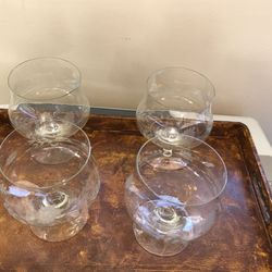 Princess House Vintage Etched  Coktail Glasses / Brandy/Cognac S