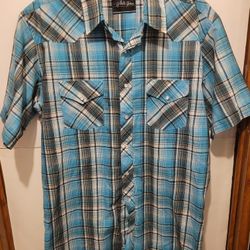 White Horse Mens Snap Up Shirt 