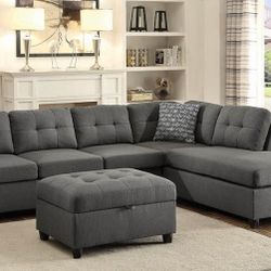 New Sectional Sofa.  Storage Ottoman Sold Separately