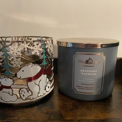Bath & Body Works Candle & Holder
