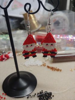 Santa Earrings