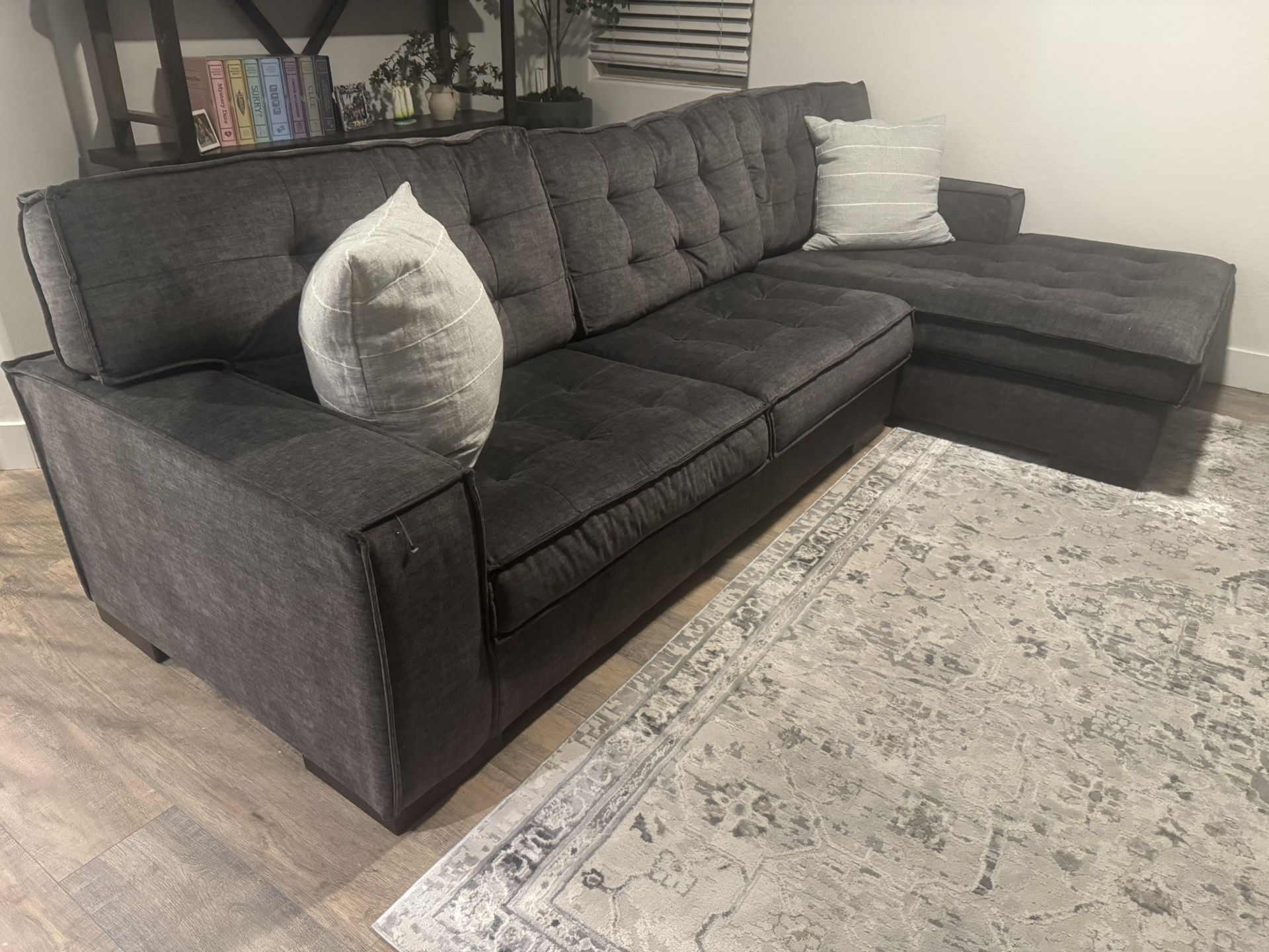 Living Spaces Grey Sectional