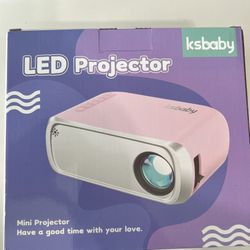 Mini Projector WiFi Video Projector Portable Small Movie Projectors outdoor, Mirroring Scrrenvia WiFi or via data cable, Compatible with iOS/Android/H