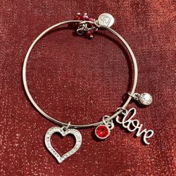 Expressions Bangle Bracelet Charms Silver Fashion Jewelry Love Stone Heart Soccer Football Flower Hope Crystals