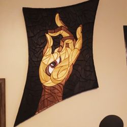 Mudra Hand Wooden mosaic wall art