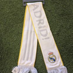 adidas Real Madrid Scarf 25-26 - White/Yellow/Grey
