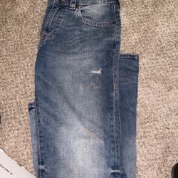 Men's True Religion Rocco Relaxed Skinny Jeans Blue Size 34