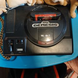 Sega GENSIS CONSOLE 3 REMOTES 3 GAMES