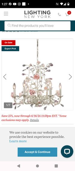 Brand New Still In The Box Retails For Over $700 Porcelain Rose Chandelier Elk/Heritagebrand