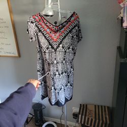 Light Cotton Dress With Drawstrings