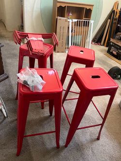 4 metal bar stool