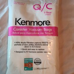 Kenmore 6 Pack Canister Vacuum Bags Q/CL