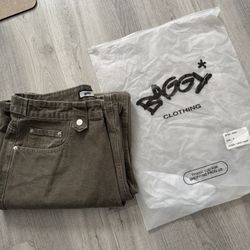 Baggy Green Denim 100% Cotton
